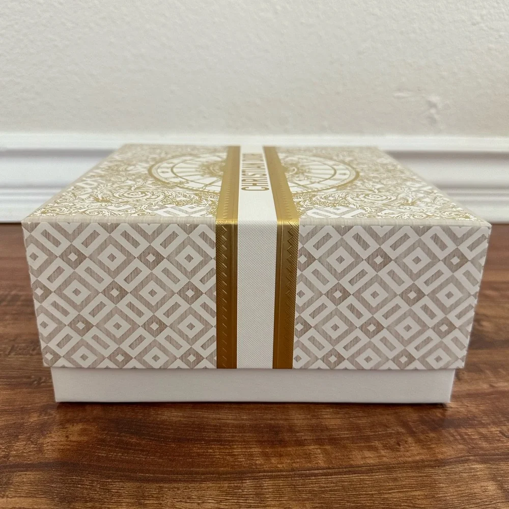 Authentic Dior gold and white box and bag